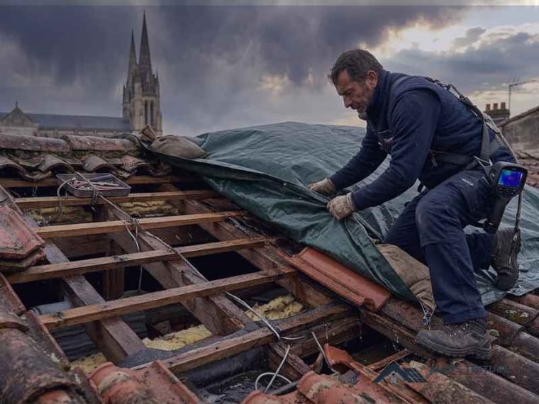 Urgence fuite de toiture — chantier Altys Toiture Libourne à Libourne